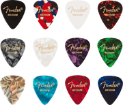 Fender 0980300300 Celluloid Medley 351 Shape Plectrums Medium 12-Pack