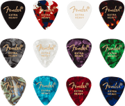 Fender 0980300700 Celluloid Medley 351 Shape Plectrums Extra Heavy 12-Pack