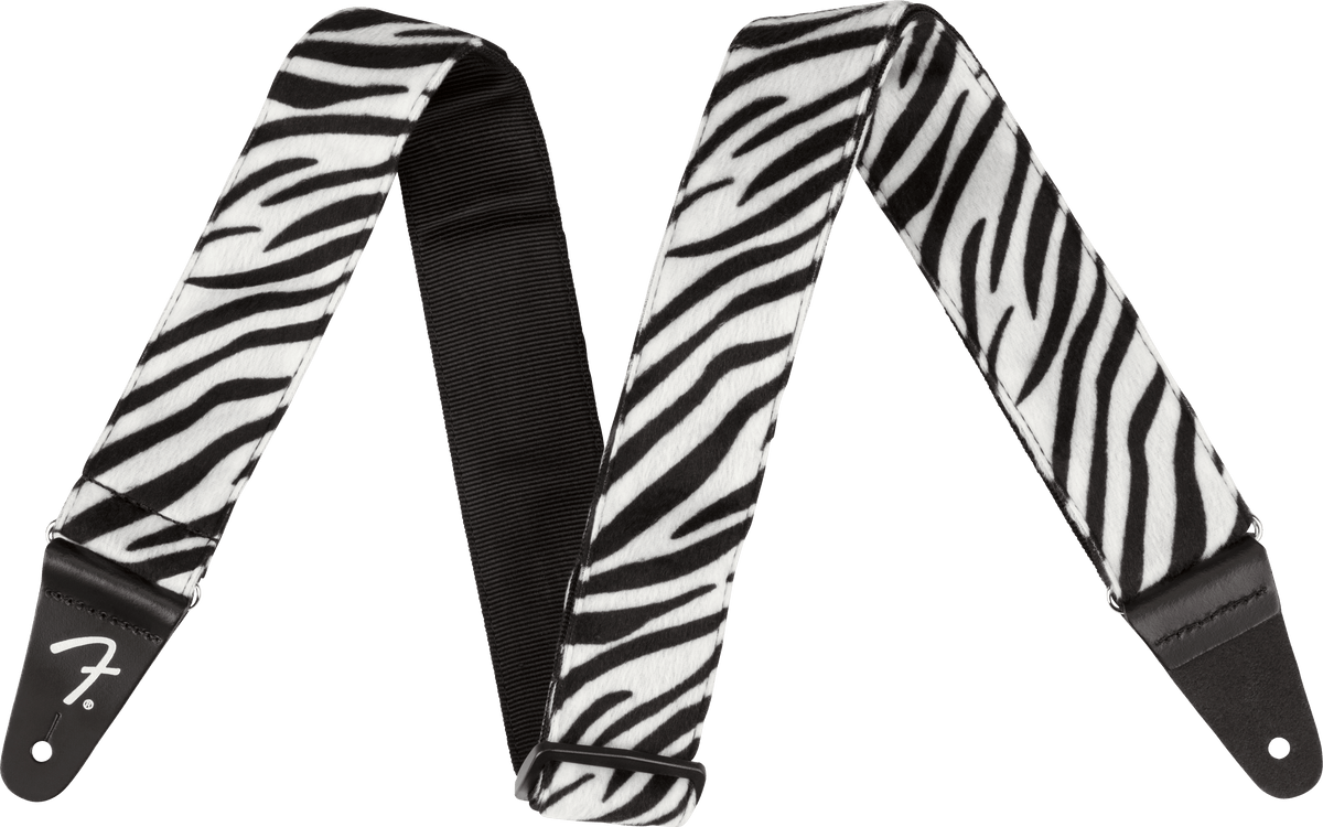 Fender 0990601051 Wild Animal Print 2 inch Gitaarband Synthetisch Bont Zebra Print