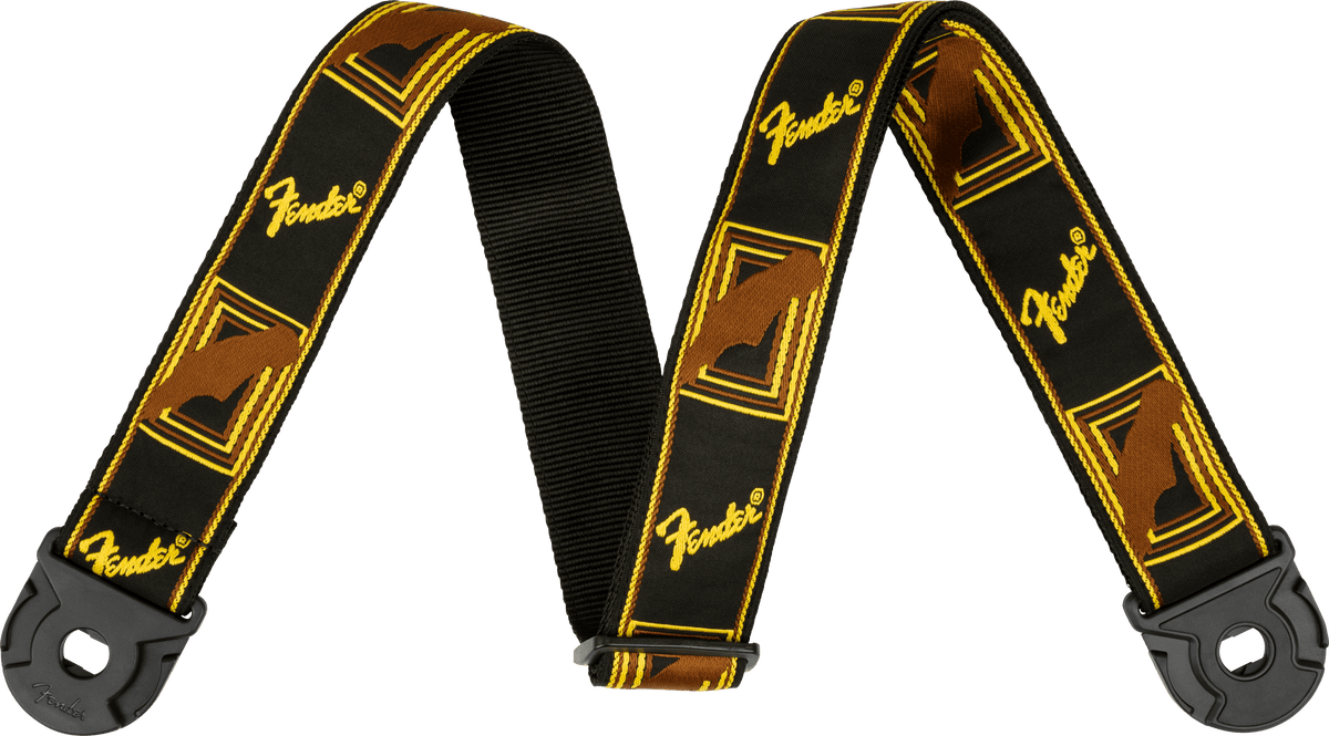 Fender 0990629001 Gitaarband 2 inch Zwart/Geel/Bruin