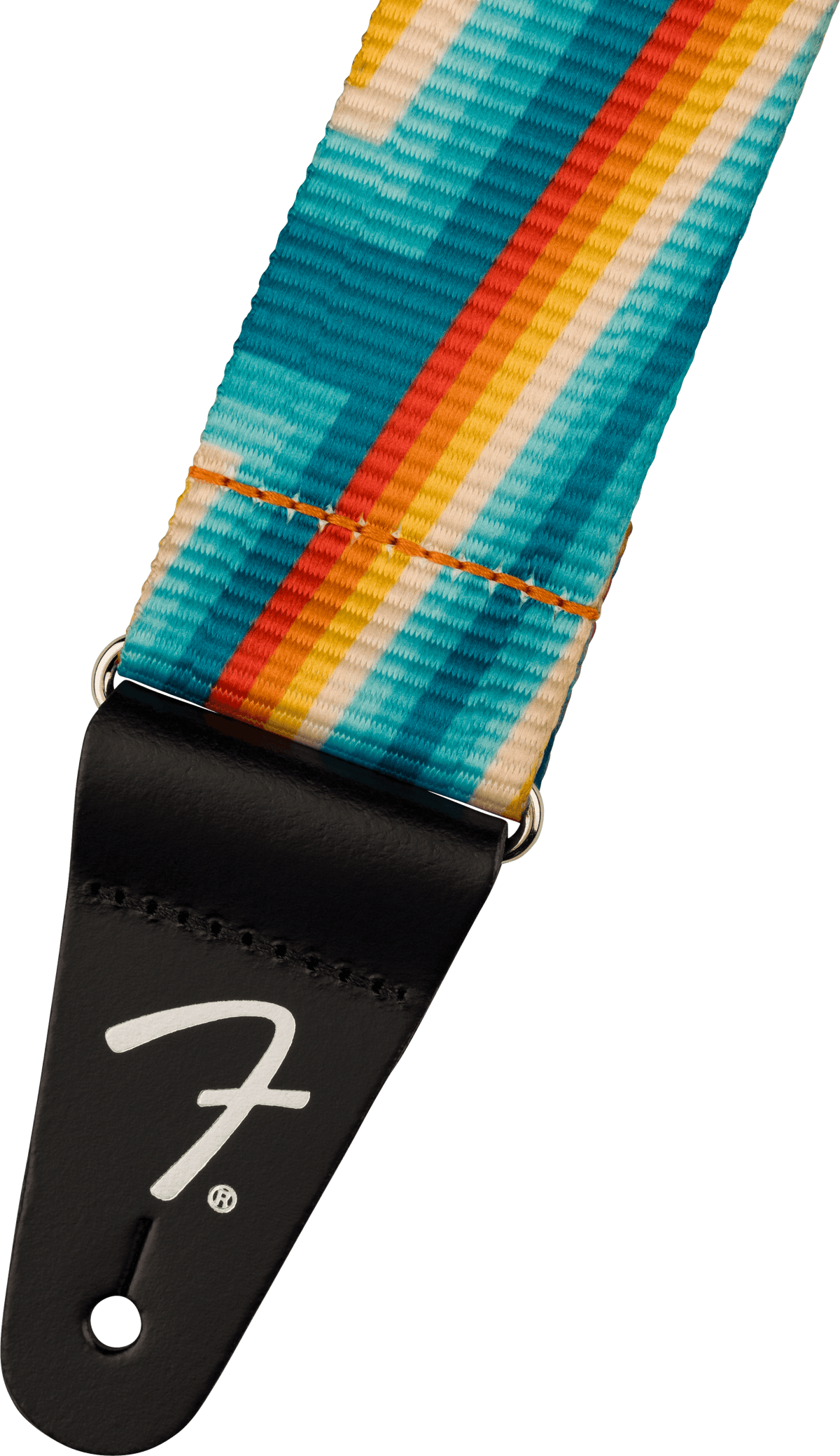 Fender 0990637212 Retro Ribbed Polyester Gitaarband Rainbow Design afbeelding 2