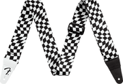 Fender 0990637288 Wavy Checkerboard Polyester Gitaarband Zwart/Wit
