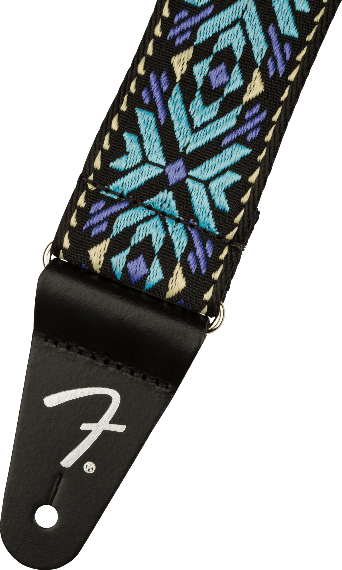 Fender 0990638025 Gitaarband 2 inch Pasadena Geweven Blauw Snowflake afbeelding 2