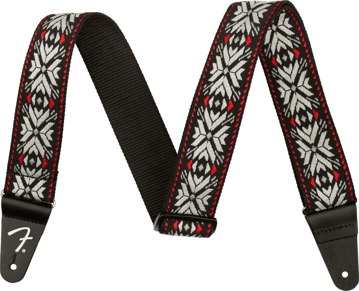 Fender 0990638026 Gitaarband 2 inch Pasadena Geweven Rood Snowflake