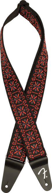 Fender 0990638034 Gitaarband 2 inch Pasadena Geweven Lattice Rood