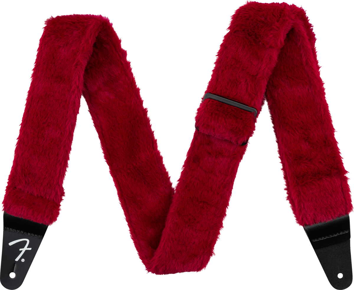 Fender 0990642025 Poodle Pluche Gitaarband Rood