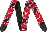 Fender 0990682000 Gitaarband 5 cm Breed met Logo Rood-Wit-Blauw
