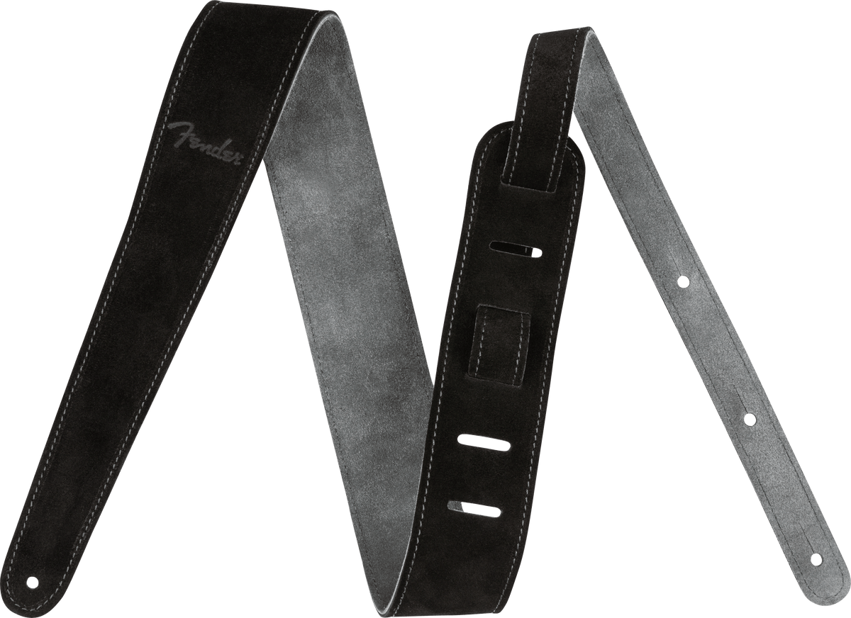 Fender 0990691006 Gitaarband 2 inch Suède Omkeerbaar Zwart/Grijs