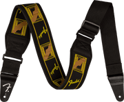 Fender 0990694208 Swell Neoprene Gitaarband Zwart/Geel/Bruin Mono 2.5 inch