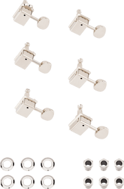 Fender 0990802105 ClassicGear Staggered Gitaarstemmechanieken Chroom Set van 6