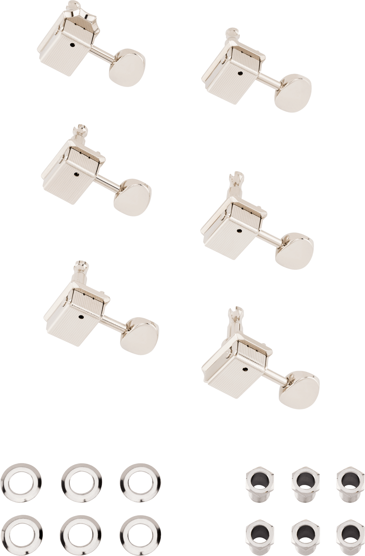 Fender 0990802105 ClassicGear Staggered Gitaarstemmechanieken Chroom Set van 6