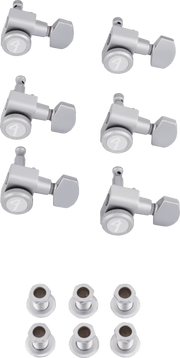 Fender 0990818000 Schaller Locking Stratocaster/Telecaster Stemmechanieken Geborsteld Chroom Set van 6