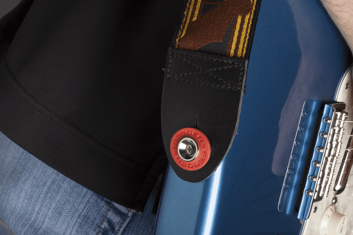 Fender 0990819000 Strap Blocks Zwart/Rood 4-Pack afbeelding 2