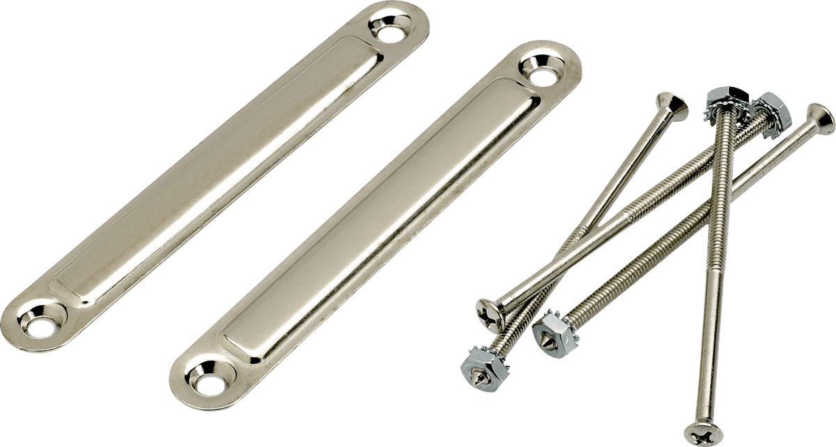 Fender 0990911000 Pure Vintage chassisstrips middel 4 5/8 inch nikkel set van 2