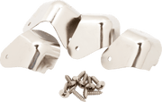 Fender 0991348000 Pure Vintage 2-schroefs versterkerhoeken met lip nikkel set van 4