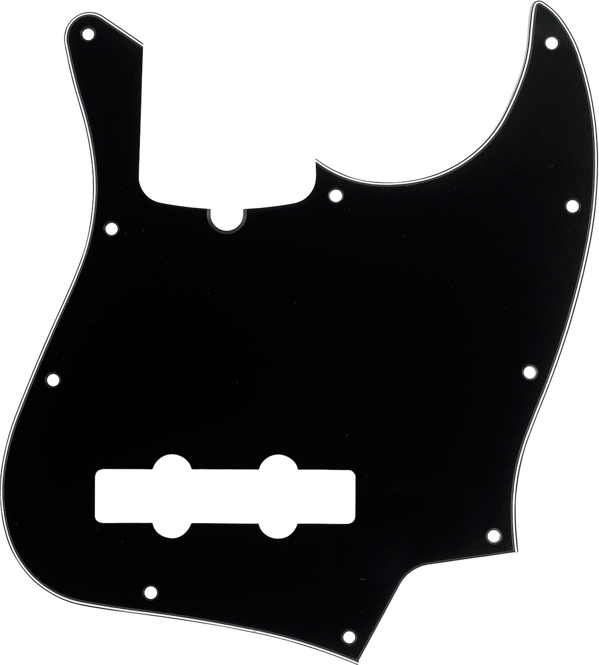 Fender 0991351000 Standard Jazz Bass Slagplaat Zwart 10-Gaats 3-Laags met Trussrod-Uitsparing