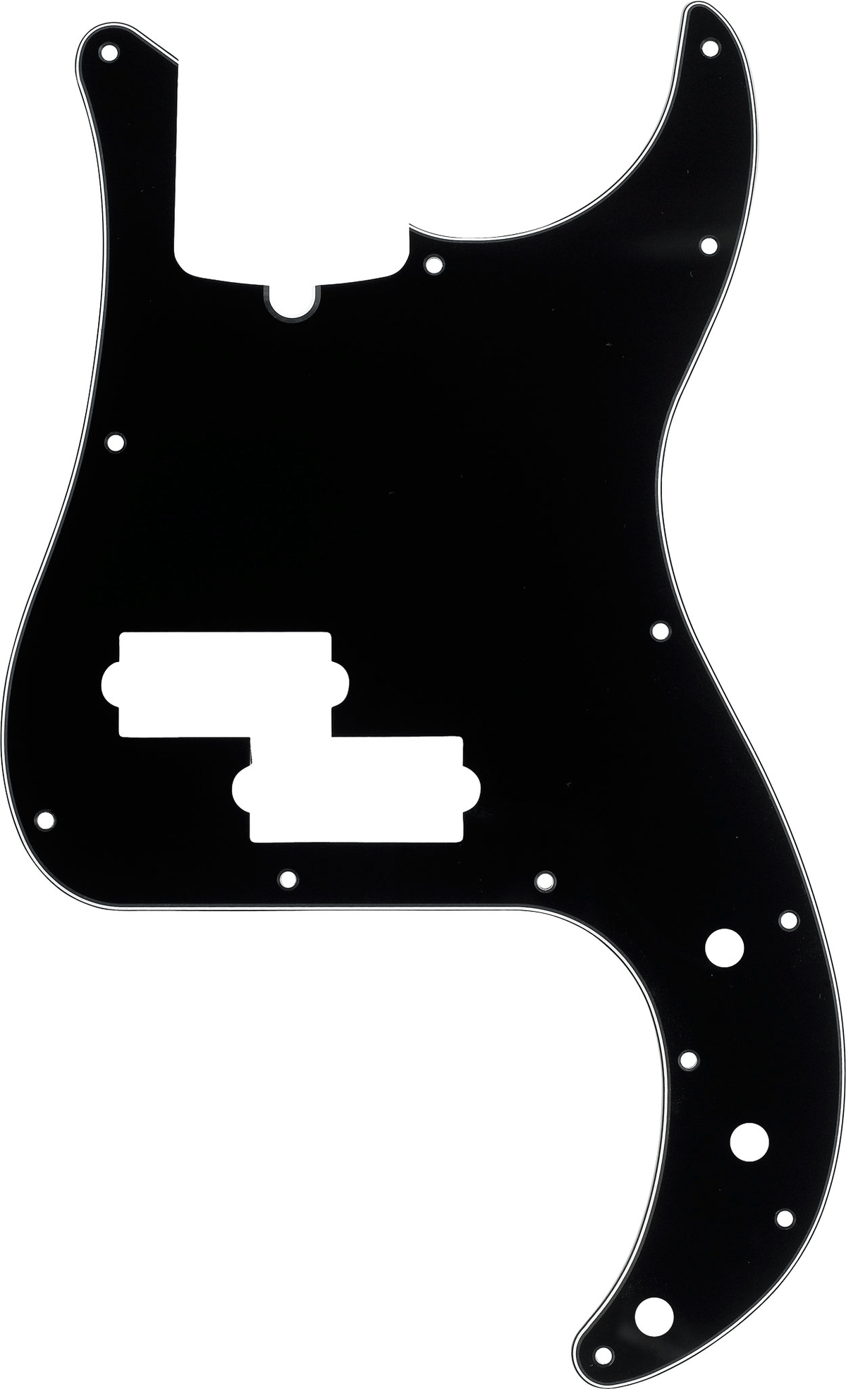 Fender 0991352000 Standard Precision Bass Slagplaat Zwart 13-Gaats 3-Laags met Trussrod-Uitsparing
