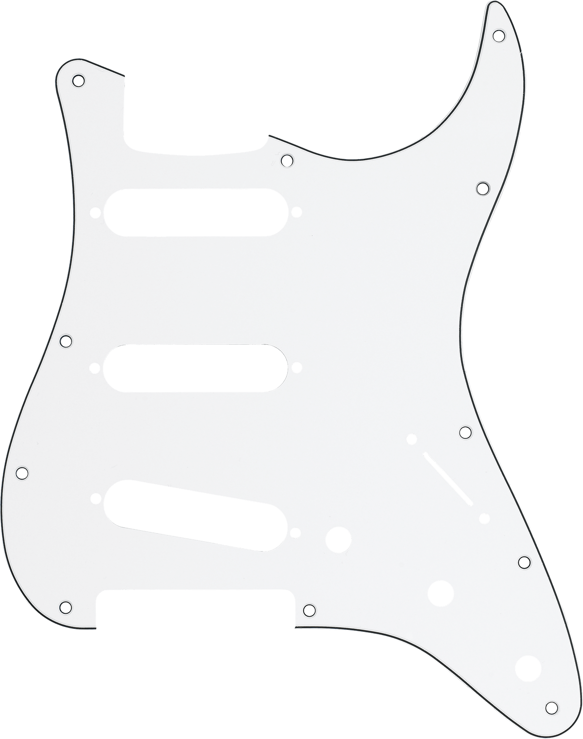 Fender 0991360000 Stratocaster SSS Slagplaat Wit 11-Gaats 3-Laags