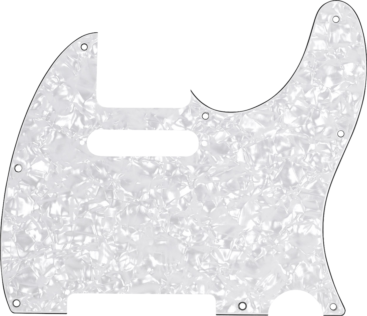 Fender 0992150000 Standard Telecaster Slagplaat Wit Parelmoer 8-Gaats 4-Laags