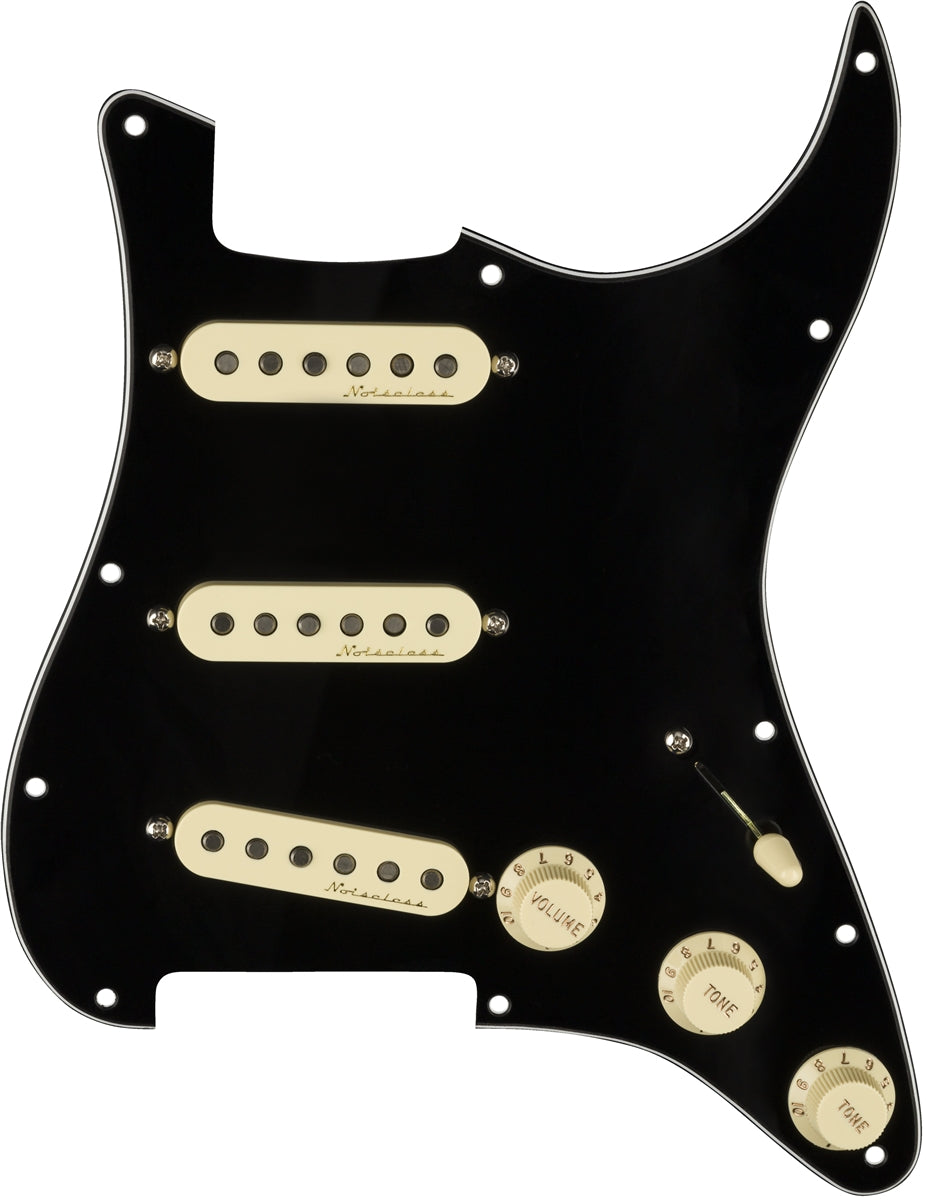 Fender 0992344506 Vintage Noiseless Stratocaster SSS Voorbedrade Slagplaat Zwart 11-Gaats