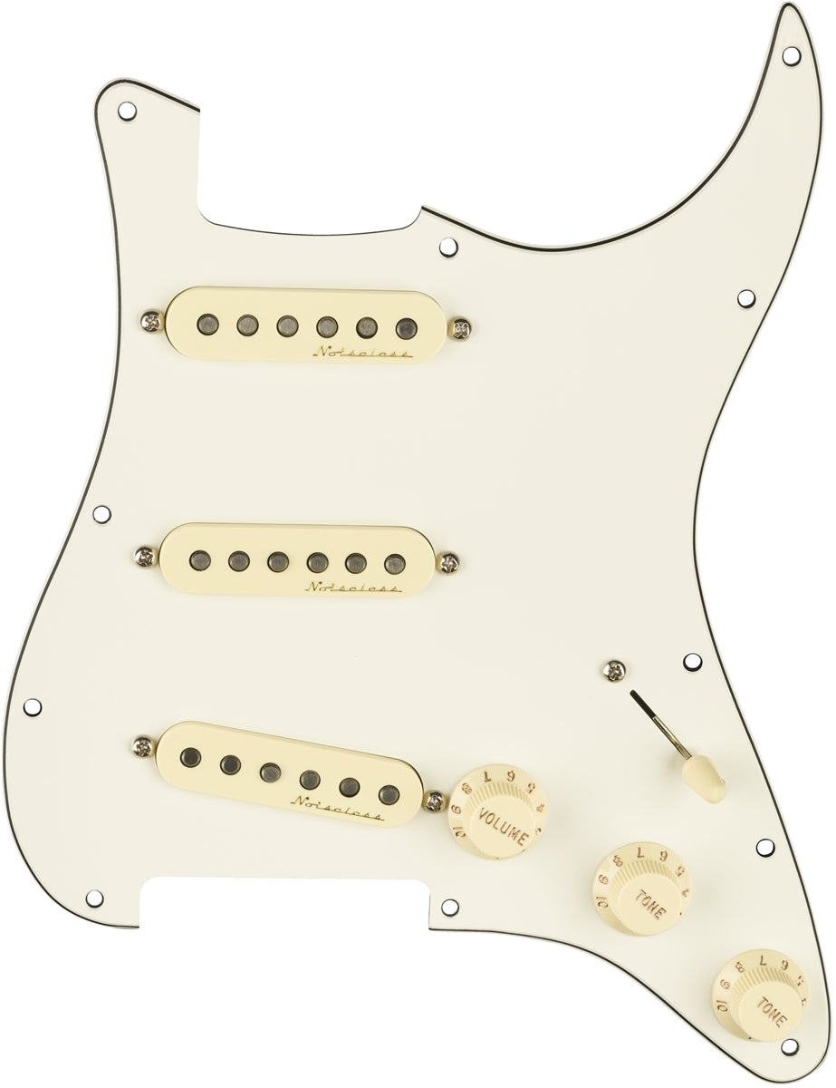 Fender 0992344509 Vintage Noiseless Stratocaster SSS Voorbedrade Slagplaat Perkament 11-Gaats