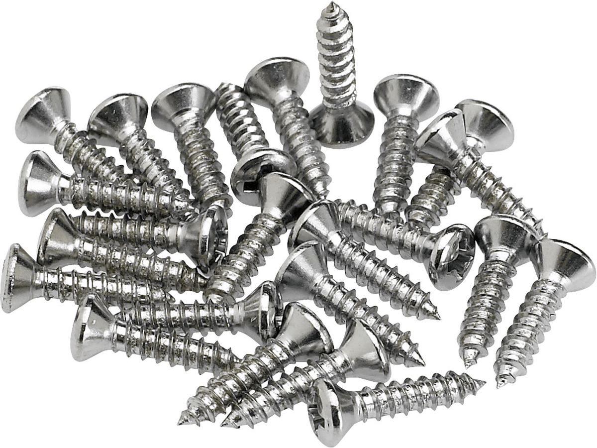 Fender 0994923000 Slagplaatschroeven Chroom Set van 24