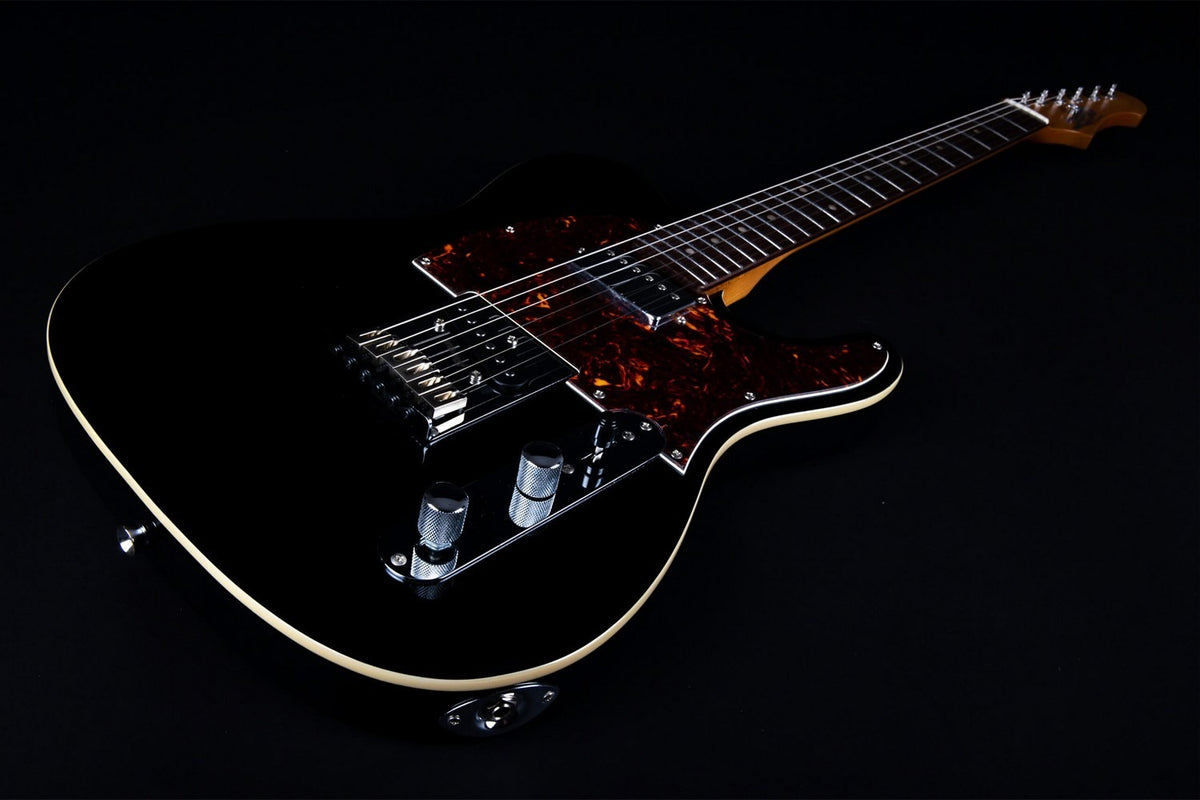 JET Guitars JT-350 BK R – elektrische gitaar – T-stijl SH Zwart, palissander toets