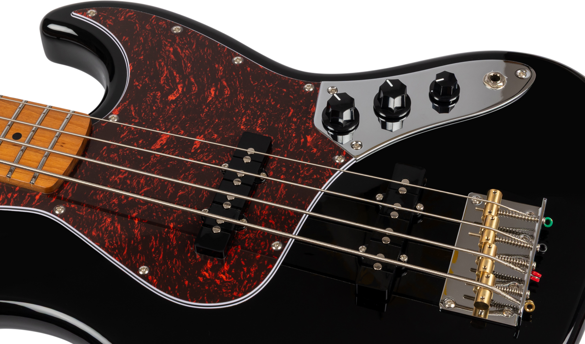 JET Guitars JJB-300 BK – elektrische basgitaar – JB-stijl Bas Zwart, palissander toets
