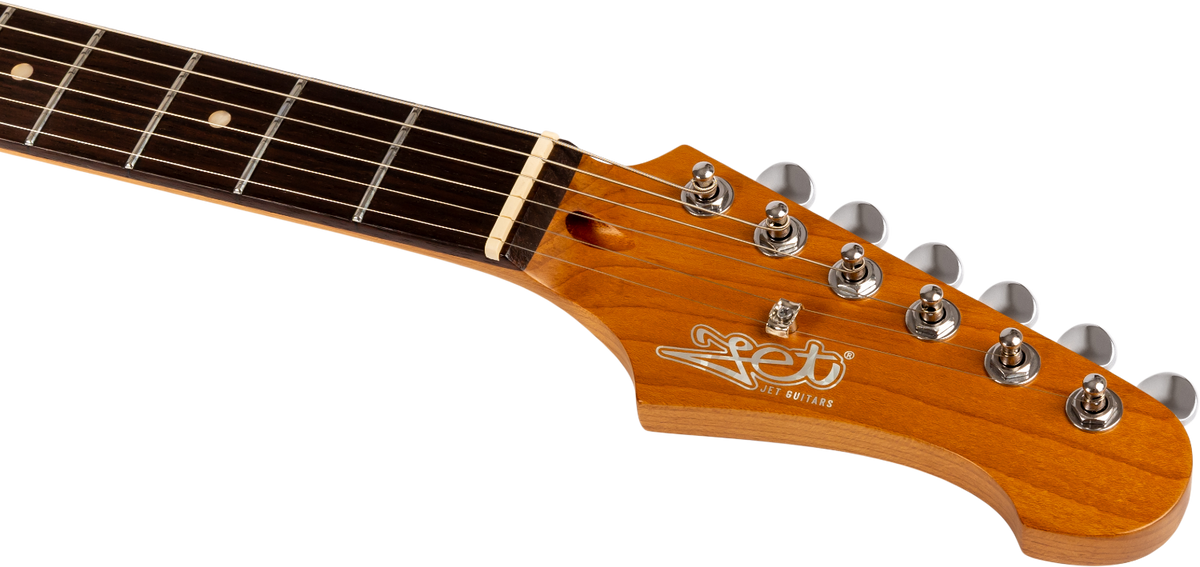 JET Guitars JS-400 BKR H – elektrische gitaar – S-stijl HH Zwart, palissander toets