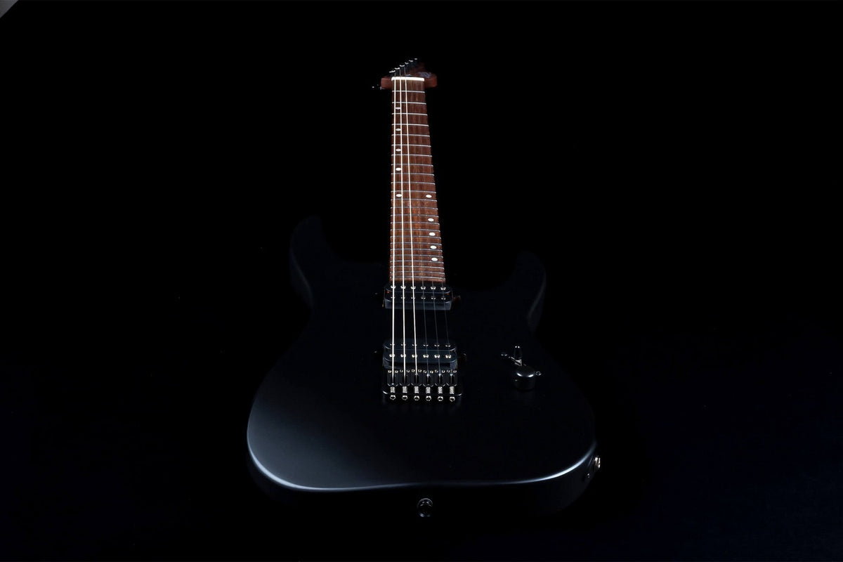 JET Guitars JS-501 BK Stygian – elektrische gitaar – S-stijl Stygian HH Satijn Zwart, palissander toets
