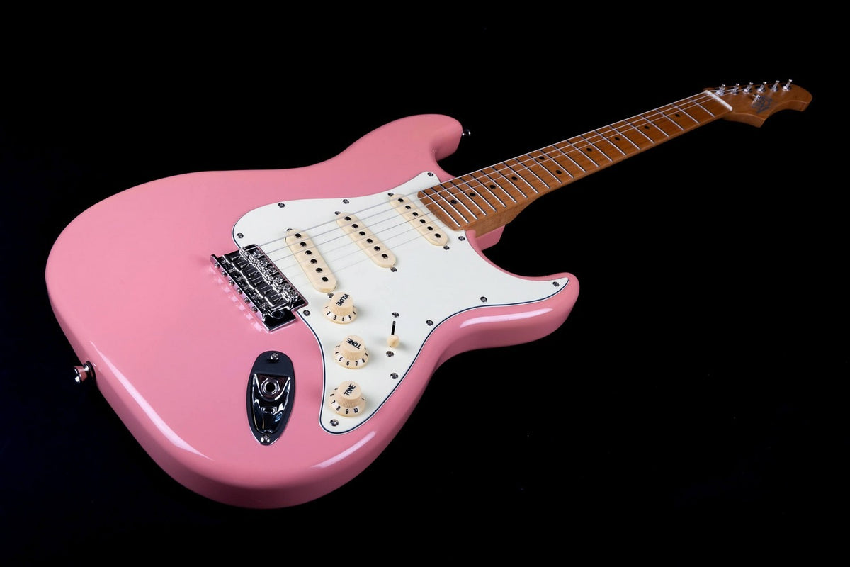 JET Guitars JS 300 BGD – elektrische gitaar – S-stijl SSS Bordeau roze