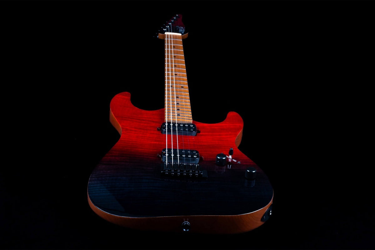 JET Guitars JS-1000 Vulcano – elektrische gitaar – S-stijl HH transparant Rood