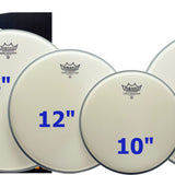 Remo - PP-0110-BA - ProPack (10", 12", 14" Ambassador Coated + FREE 14" BA-0114-00)