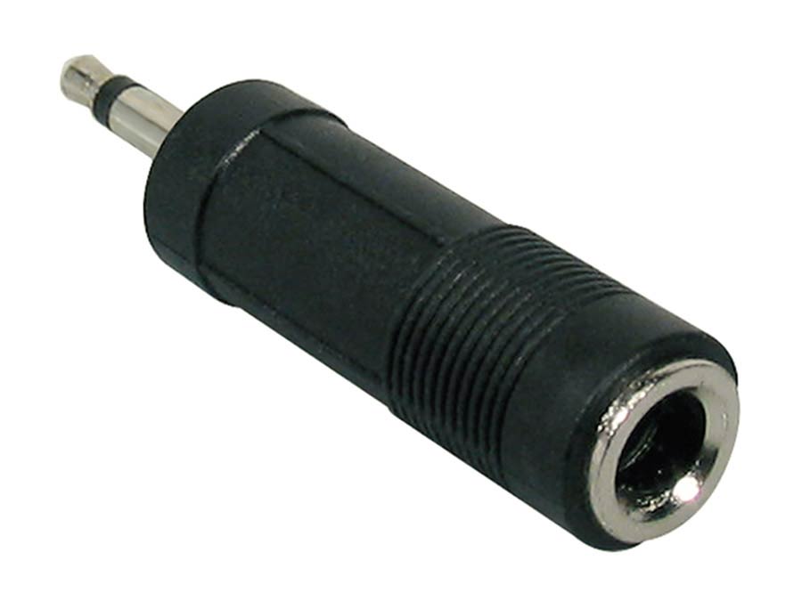 adaptor, 6,3mm jack female mono, 3,5mm jack male mono