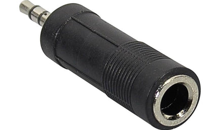 adaptor, 6,3mm jack female stereo, 3,5mm jack male stereo