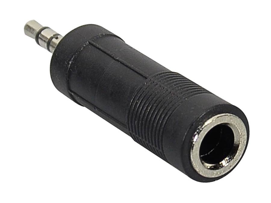 adaptor, 6,3mm jack female stereo, 3,5mm jack male stereo