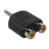 adaptor, 2 x RCA female, 3,5mm jack male stereo