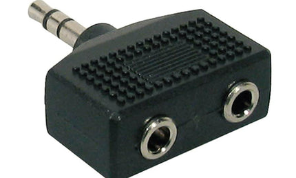 adaptor, 2 x 3,5 jack female stereo, 3,5mm jack male stereo