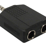 Boston - AT-148 - Adaptor, 2 X 6,3 Jack Female Stereo, 3,5mm Jack Male Stereo