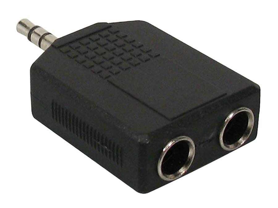 Boston - AT-148 - Adaptor, 2 X 6,3 Jack Female Stereo, 3,5mm Jack Male Stereo