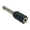 adaptor, 3,5mm jack female mono, 6,3mm jack male mono