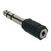 adaptor, 3,5mm jack female stereo, 6,3mm jack male stereo