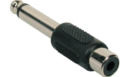 adaptor, RCA female, 6,3mm jack male mono