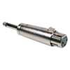 adaptor, XLR female metal, 6,3mm jack male mono