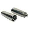 adaptor, XLR male metal, RCA female