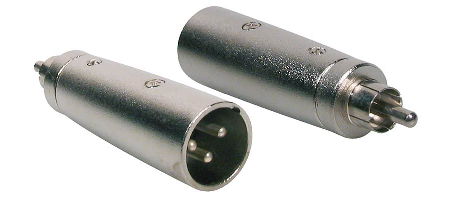 adaptor, XLR male metal, RCA male