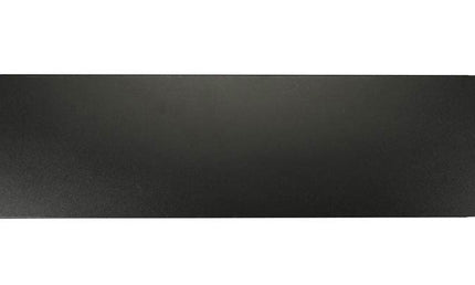 19 inch rack panel, metal, black, rack plate, bended edge, 3 HE