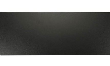 19 inch rack panel, metal, black, rack plate, bended edge, 4 HE