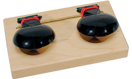 concert castanets, one pair mounted on block, plastic