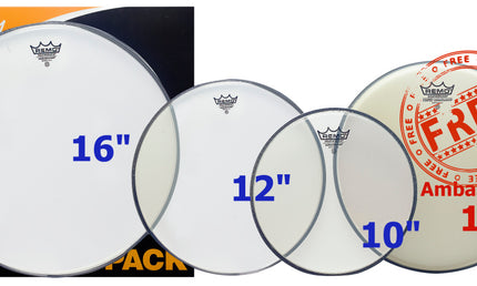 Remo - PP-2320-BA - Pro pack (10", 12", 16" Ambassador and free 14" Ambassador)